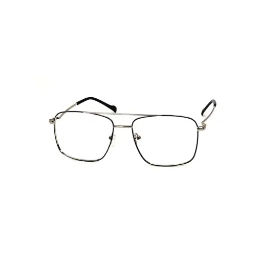 Silver Square Turban Fit Eyeglasses