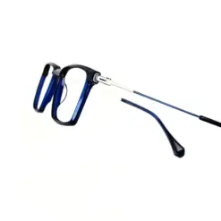 Blue Rectangular Acetate Eyeglasses at chashmah
