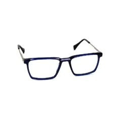 Blue Rectangular Acetate Eyeglasses at chashmah