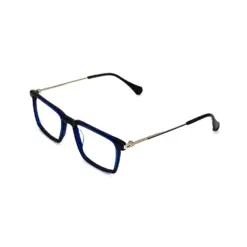 Blue Rectangular Acetate Eyeglasses at chashmah
