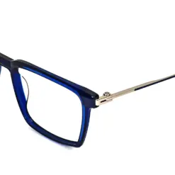 Blue Rectangular Acetate Eyeglasses at chashmah