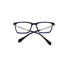 Blue Rectangular Acetate Eyeglasses at chashmah