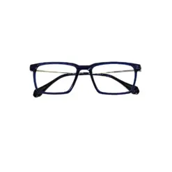 Blue Rectangular Acetate Eyeglasses at chashmah