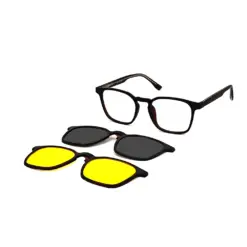 Buy Brown Medium Clip-on Eyeglasses Online at Chashmah.com