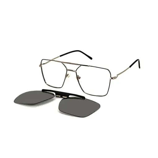 Buy Silver Clip-on Turban Fit Eyeglasses Online