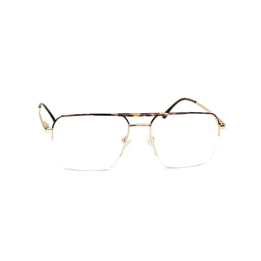 Leopard Half Frame Eyeglasses at chashmah
