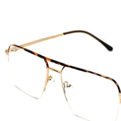 Leopard Half Frame Eyeglasses at chashmah