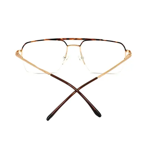 Leopard Half Frame Eyeglasses at chashmah
