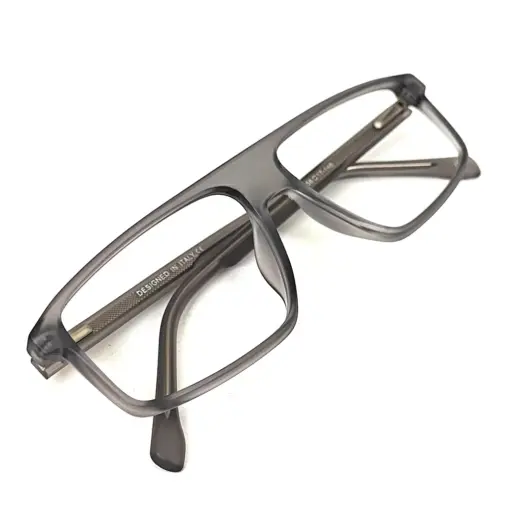 Matte Grey Fashion Eyeglasses at chashmah