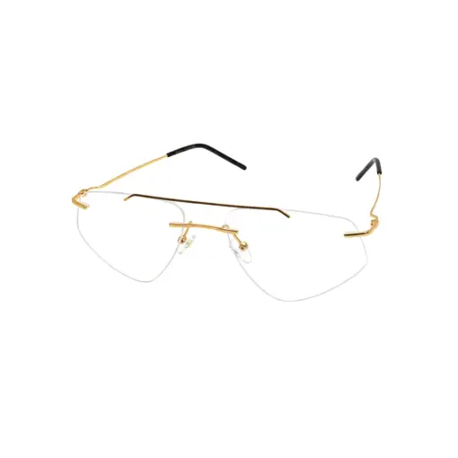 Premium Golden Rimless Eyeglasses
