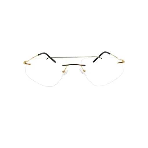 Premium Golden Rimless Eyeglasses