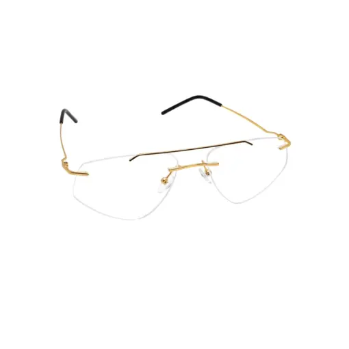 Premium Golden Rimless Eyeglasses