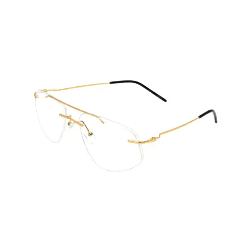 Premium Golden Rimless Eyeglasses