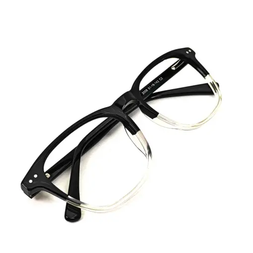 Black Dual Tone Eyeglasses At chashmah