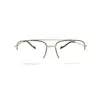 Black-Gold Half-frame Turban Fit Eyeglasses
