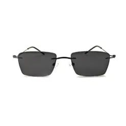Black Rimless Turban Fit Sunglasses