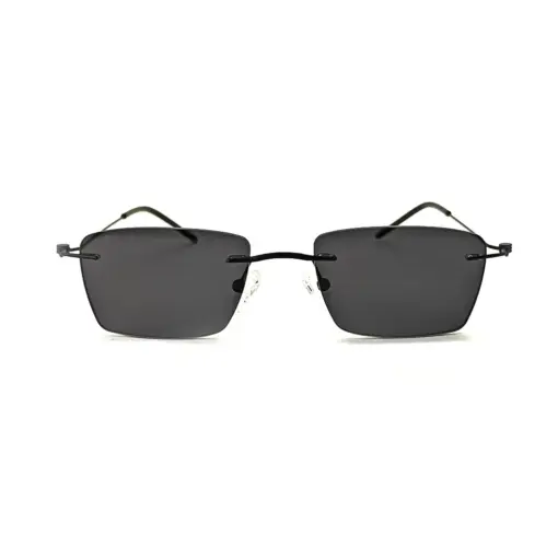 Black Rimless Turban Fit Sunglasses