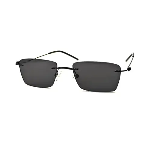 Black Rimless Turban Fit Sunglasses