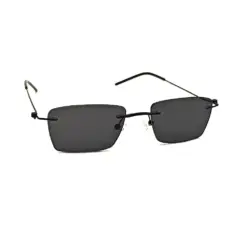 Black Rimless Turban Fit Sunglasses