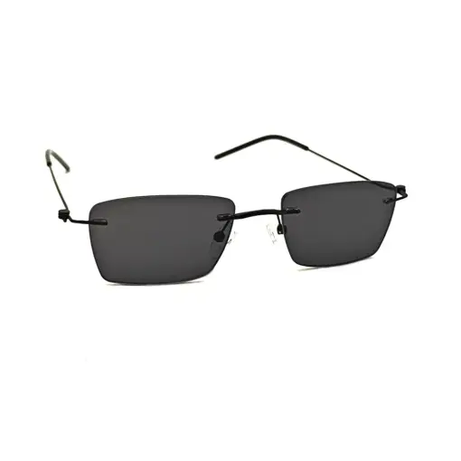 Black Rimless Turban Fit Sunglasses
