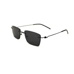Black Rimless Turban Fit Sunglasses