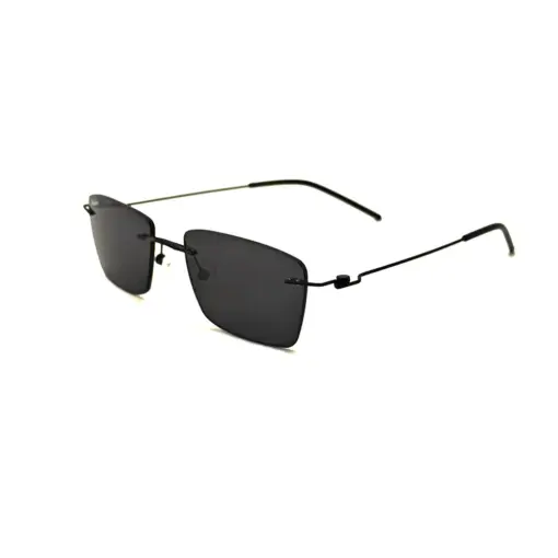 Black Rimless Turban Fit Sunglasses