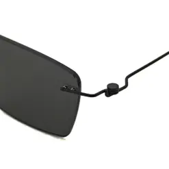 Black Rimless Turban Fit Sunglasses