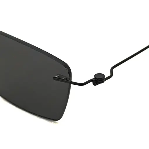 Black Rimless Turban Fit Sunglasses