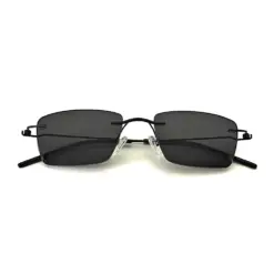 Black Rimless Turban Fit Sunglasses