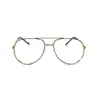 Black-Gold Fix-pad Turban Fit Eyeglasses