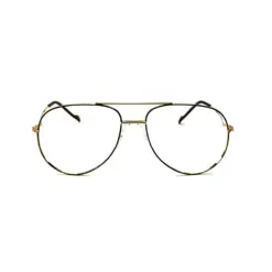 Black-Gold Fix-pad Turban Fit Eyeglasses