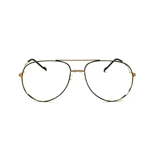 Black-Gold Fix-pad Turban Fit Eyeglasses
