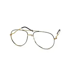 Black-Gold Fix-pad Turban Fit Eyeglasses