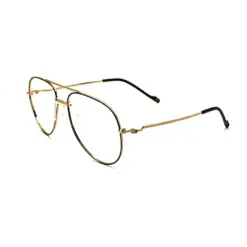Black-Gold Fix-pad Turban Fit Eyeglasses