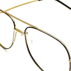 Black-Gold Fix-pad Turban Fit Eyeglasses