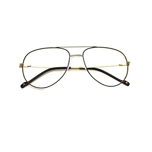 Black-Gold Fix-pad Turban Fit Eyeglasses