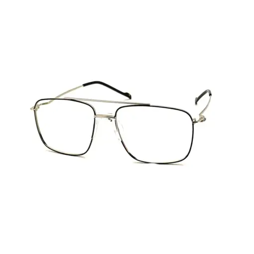 Black-Silver Turban Fit Eyeglasses