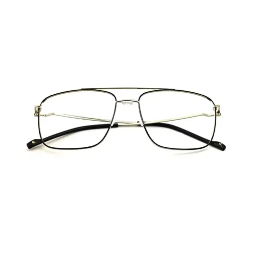 Black-Silver Turban Fit Eyeglasses