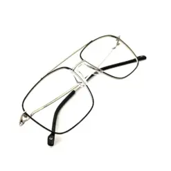 Black-Silver Turban Fit Eyeglasses