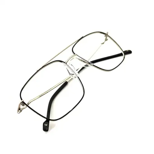 Black-Silver Turban Fit Eyeglasses