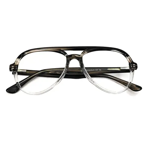 Buy Black Dual Tone Aviator Eyeglasses Online