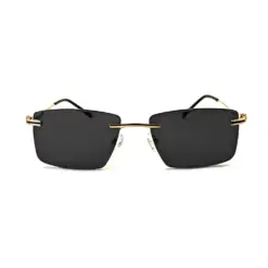 Buy Golden Rimless Turban Fit Sunglasses Online