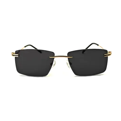 Buy Golden Rimless Turban Fit Sunglasses Online