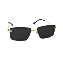 Buy Golden Rimless Turban Fit Sunglasses Online