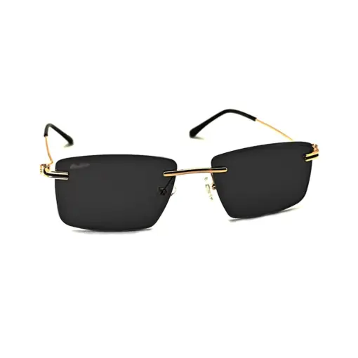 Buy Golden Rimless Turban Fit Sunglasses Online