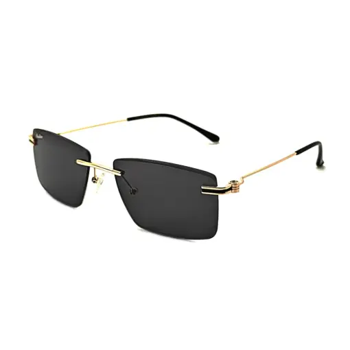 Buy Golden Rimless Turban Fit Sunglasses Online