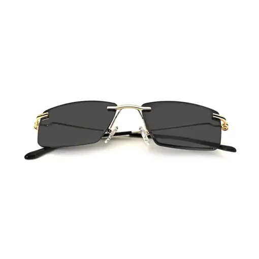 Buy Golden Rimless Turban Fit Sunglasses Online