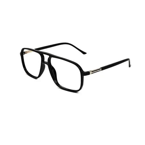 Modern Black Aviator Eyeglasses - 5971 - Image 4
