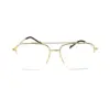 Golden Half-frame Turban Fit Eyeglasses