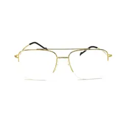 Golden Half-frame Turban Fit Eyeglasses